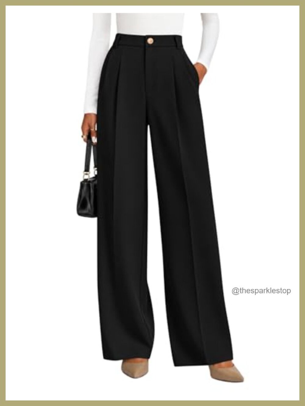 Wide Leg Dress Pants Business Casual Work Office Trousers